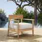 Mallorca Acacia Wood Club Chair With Seat Cushion, Set of 1