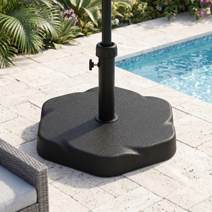 Hex Shape Outdoor 65-pound Black Umbrella Base