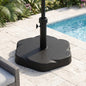 Hex Shape Outdoor 65-pound Black Umbrella Base