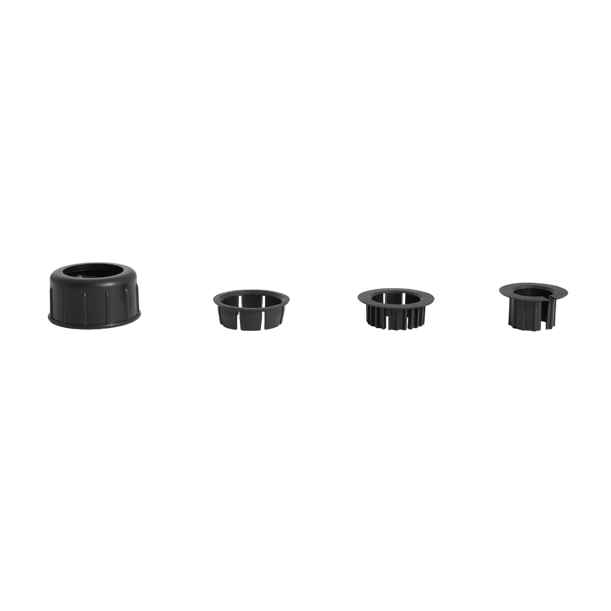 Black Concrete Resin Umbrella Base with Wheels - 19.88"