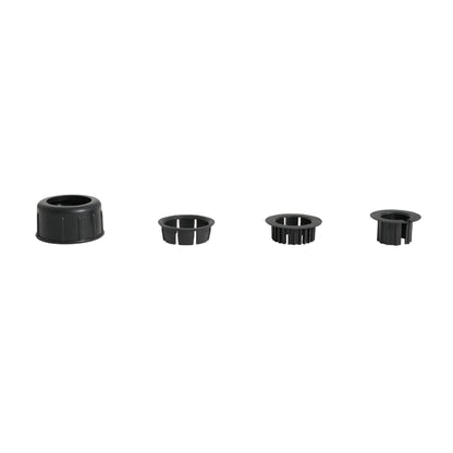Black Concrete Resin Umbrella Base with Wheels - 19.88"