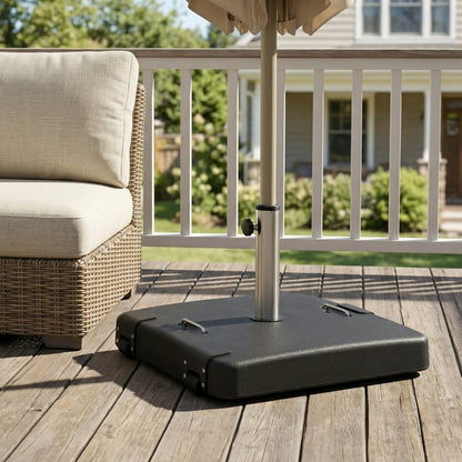 Malden Outdoor 114-pound Square Black Umbrella Base