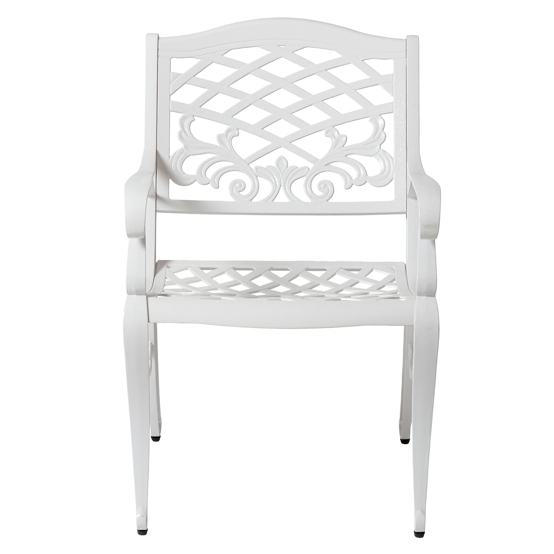 Phoenix Arm Chair (Set of 2) - White Aluminium Patio Seating