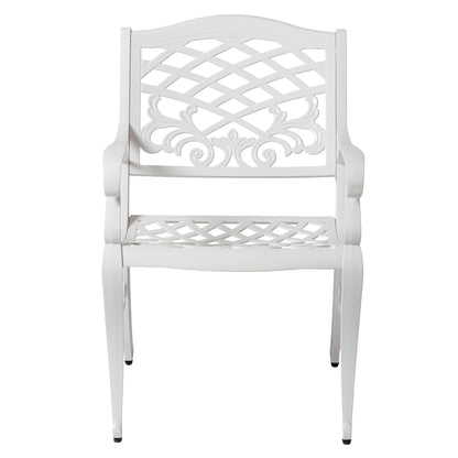 Phoenix Arm Chair (Set of 2) - White Aluminium Patio Seating