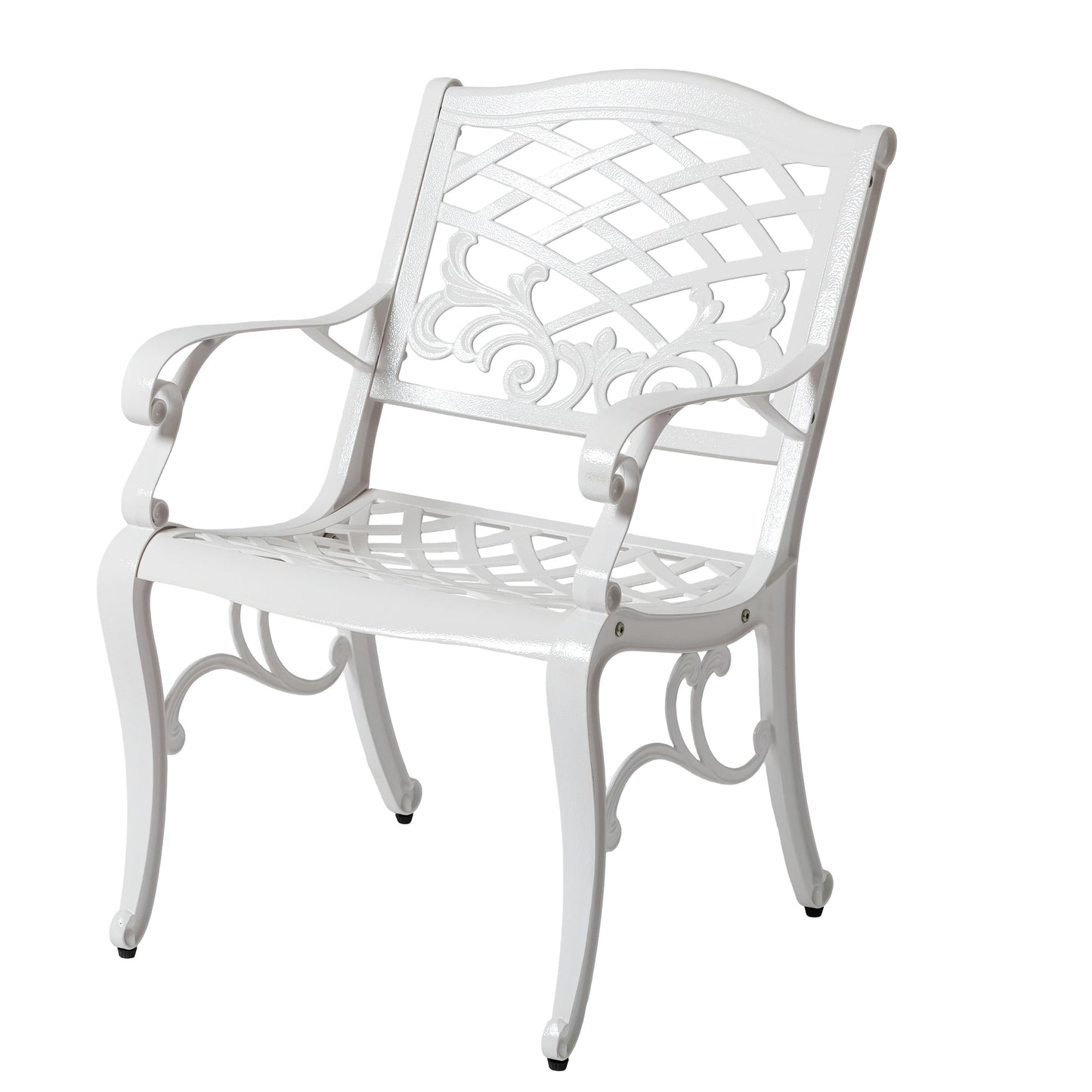 Phoenix Arm Chair (Set of 2) - White Aluminium Patio Seating