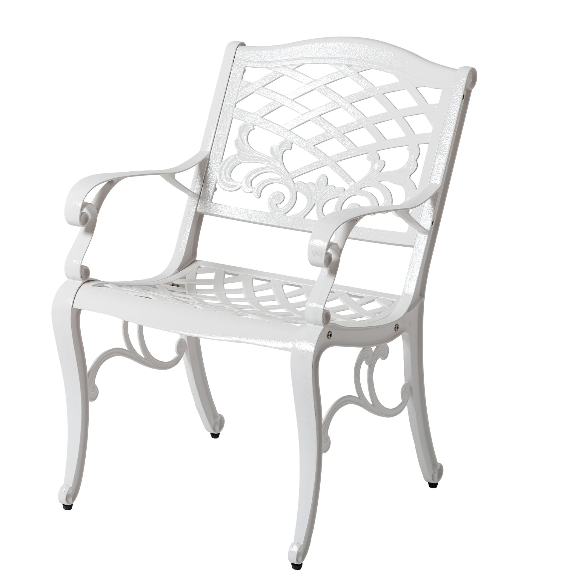Phoenix Arm Chair (Set of 2) - White Aluminium Patio Seating