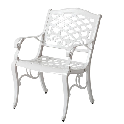Phoenix Arm Chair (Set of 2) - White Aluminium Patio Seating