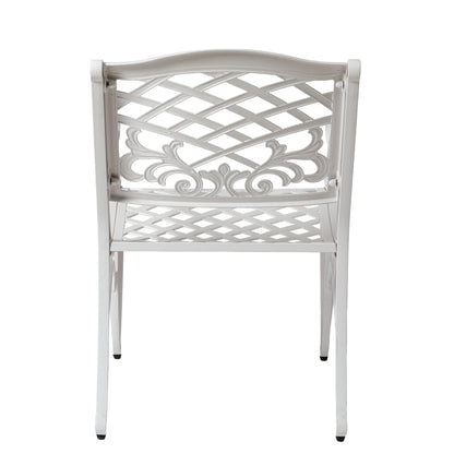 Phoenix Arm Chair (Set of 2) - White Aluminium Patio Seating