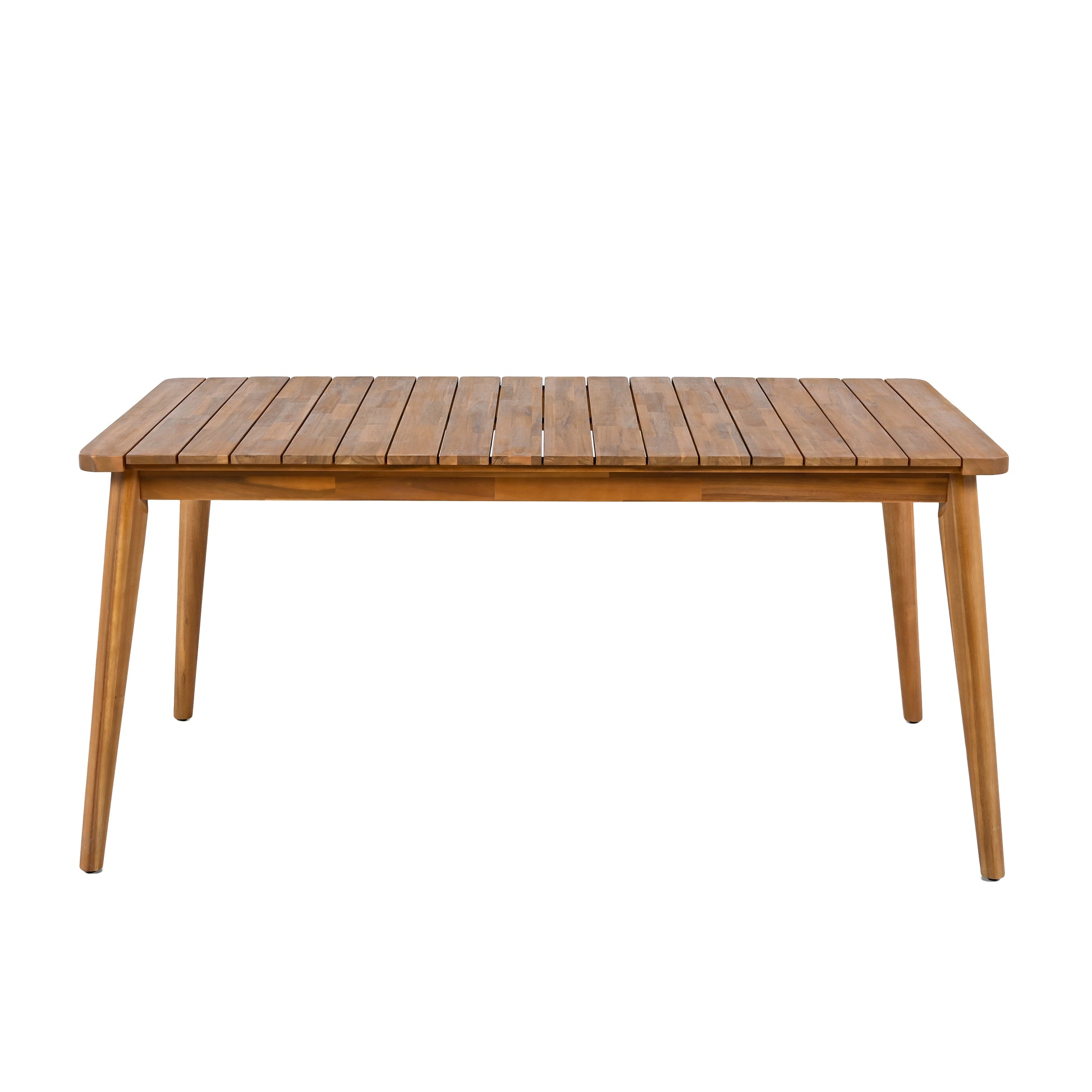 Teak Acacia Wood Dining Table - 6 Person Outdoor Table