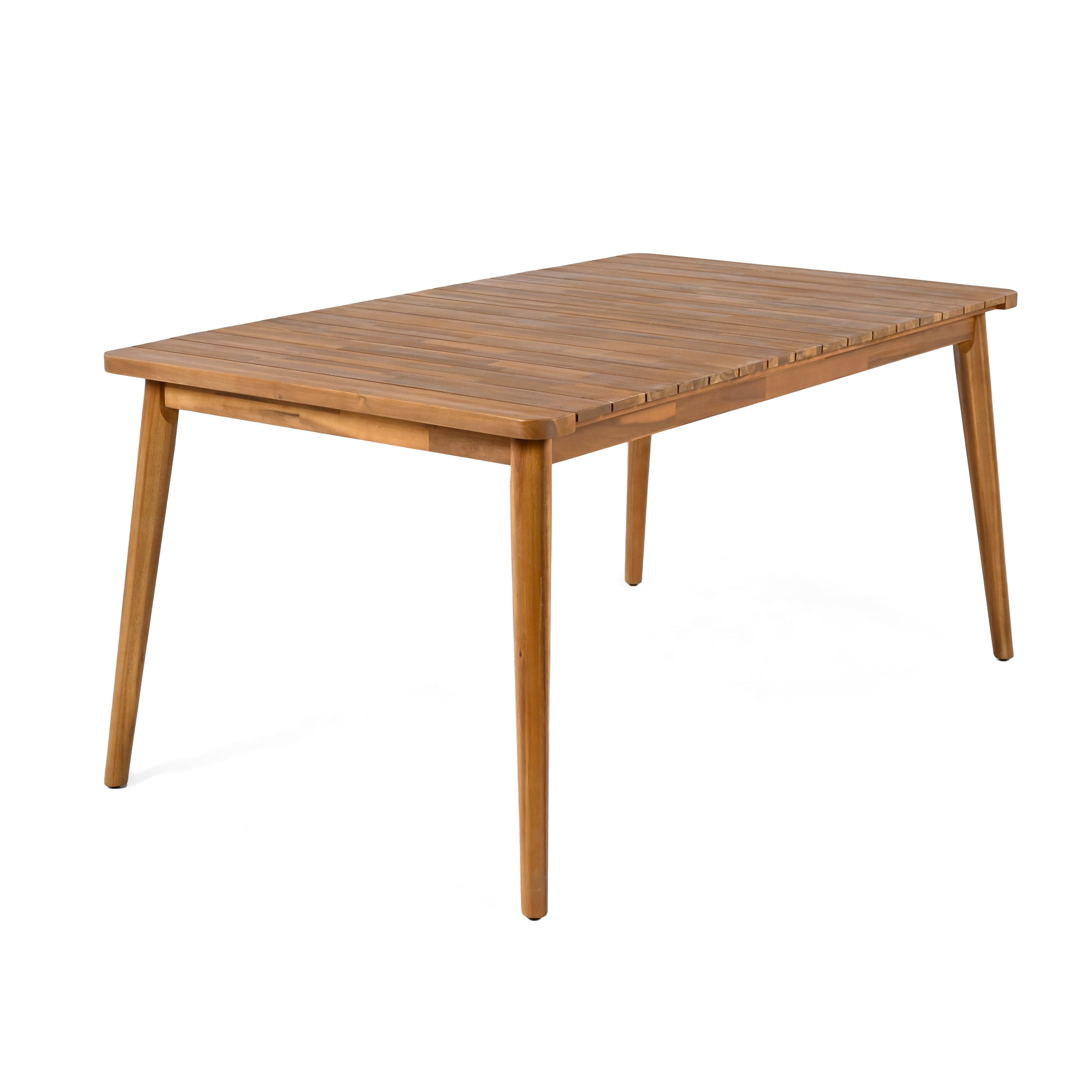Teak Acacia Wood Dining Table - 6 Person Outdoor Table
