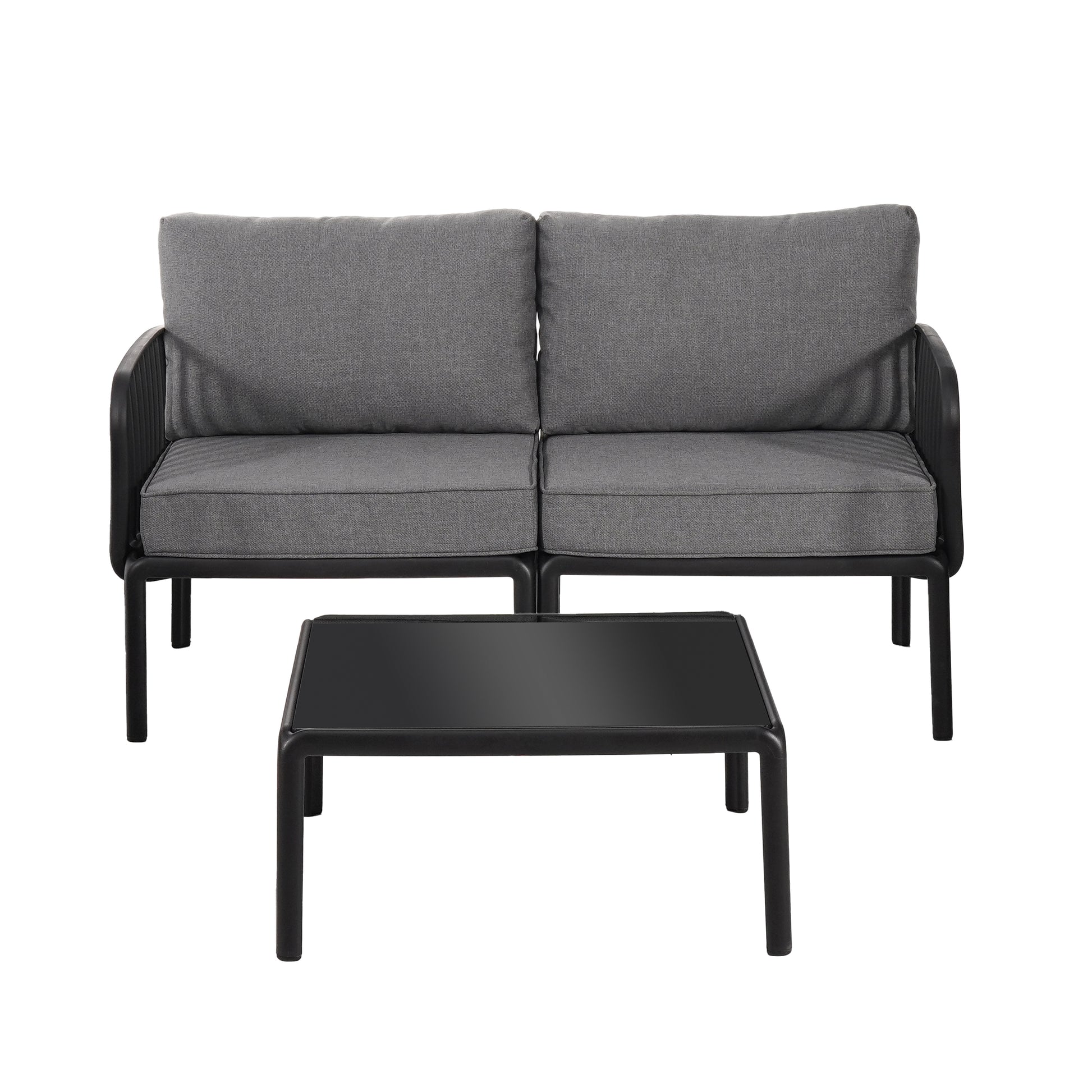 Modern Outdoor Patio Sofa Set with Cushions for Garden & Poolside