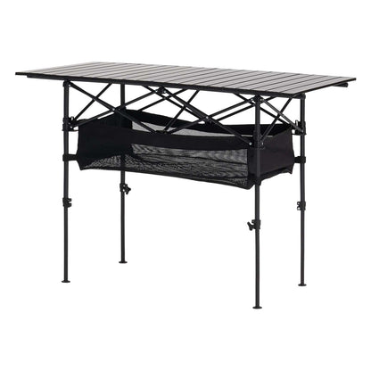 Folding Portable Camping Table Aluminum Outdoor Picnic Roll up Table Storage Bag