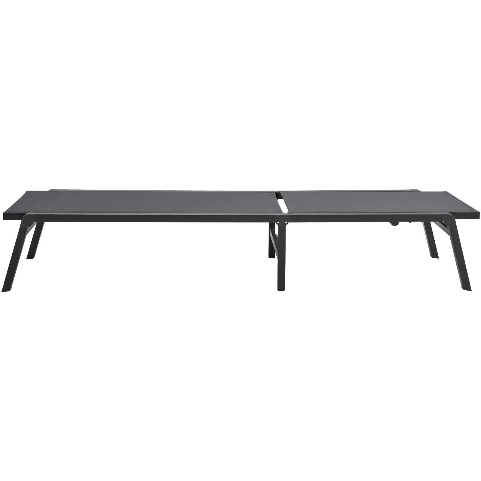 Dark Gray Aluminum Chaise Lounge - Outdoor Patio Seating
