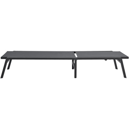 Dark Gray Aluminum Chaise Lounge - Outdoor Patio Seating