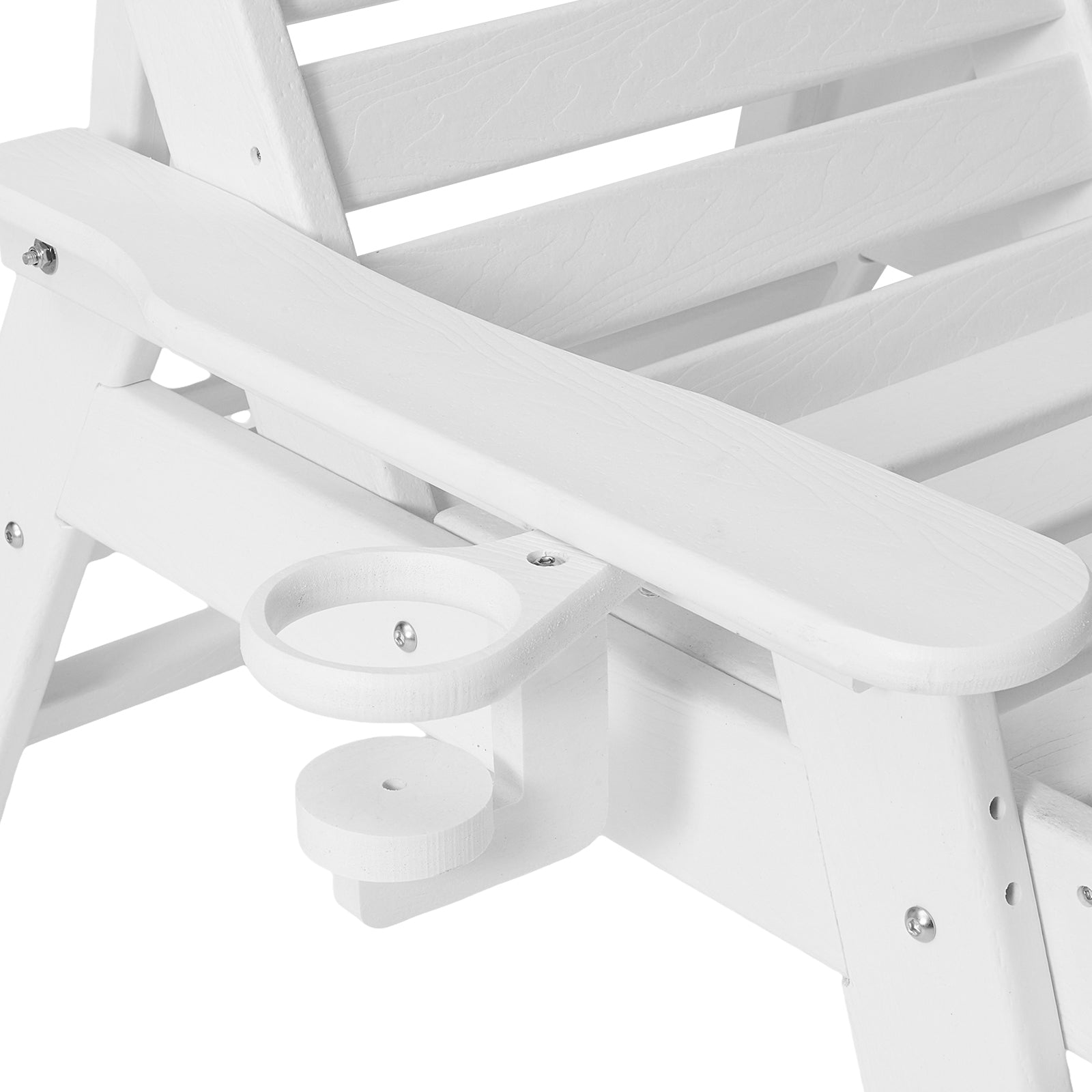 White HDPE Chaise Lounge Chair for Poolside Garden Relaxation