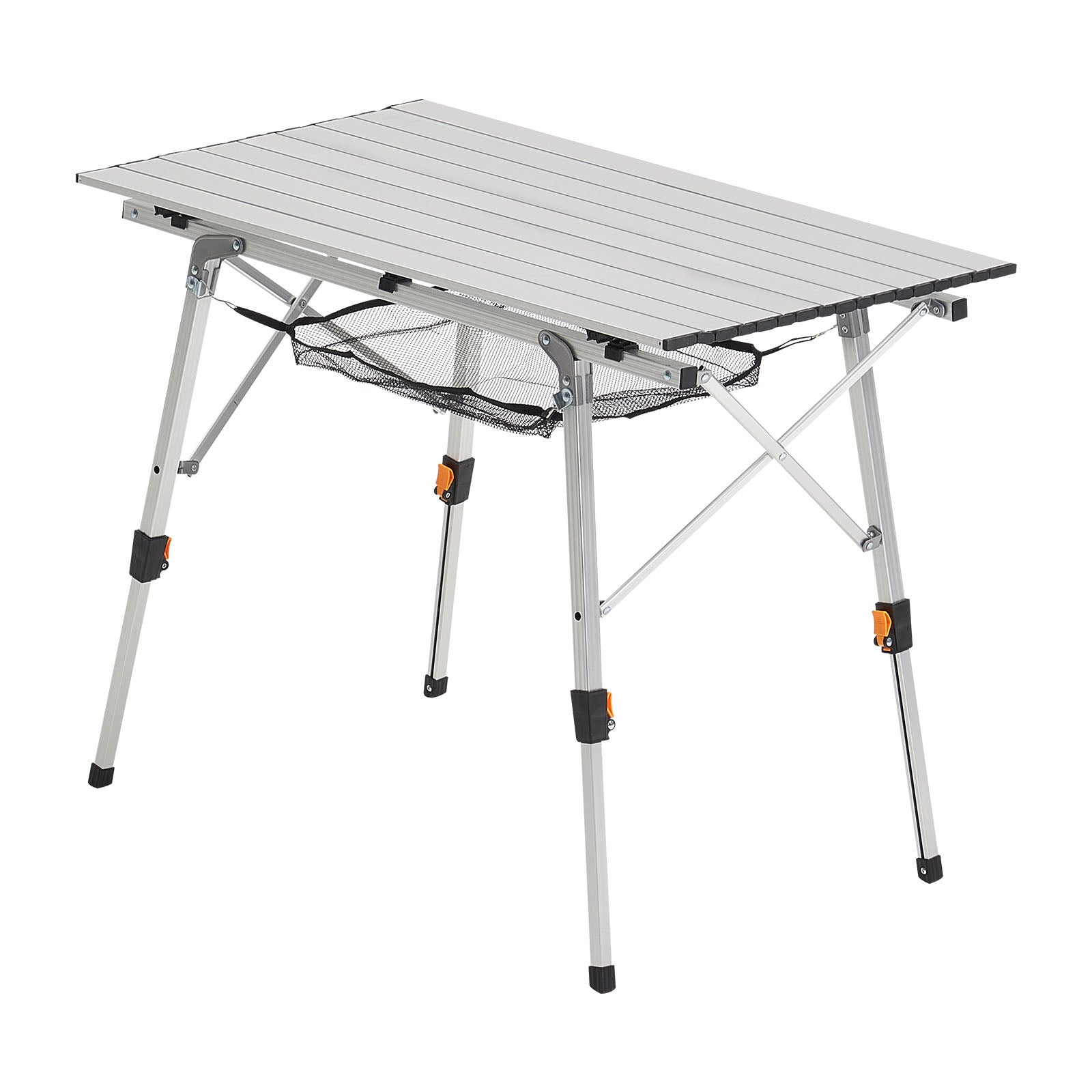Silver Aluminum Folding Camping Table - 37" Outdoor Picnic Table