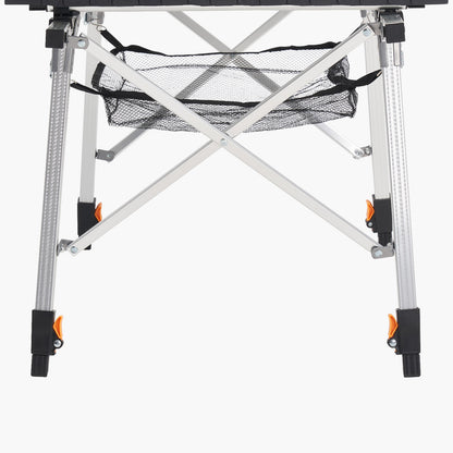Silver Aluminum Folding Camping Table - 37" Outdoor Picnic Table