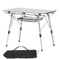 Folding Portable Camping Table Aluminum Outdoor Picnic Roll up Table Mesh Layer