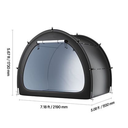 Black Oxford Bike Tent - 5 Bike Storage Carport