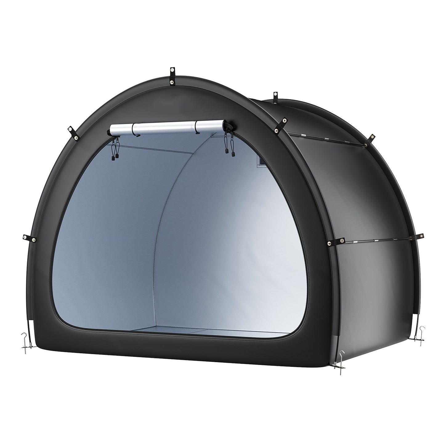 Black Oxford Bike Tent - 5 Bike Storage Carport