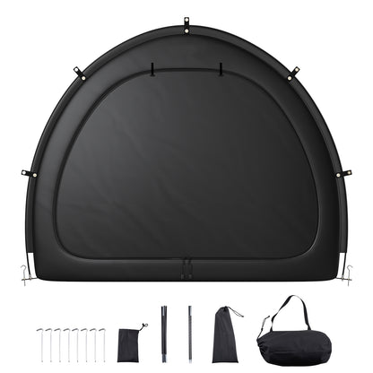 Outdoor Bike Storage Tent Fan-Shaped Waterproof Bike Tent for 4 to 5 Bikes