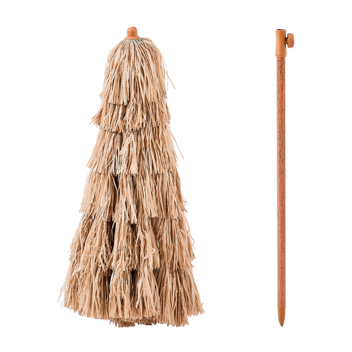 6 Foot Thatched Tiki Umbrella - Natural Polypropylene