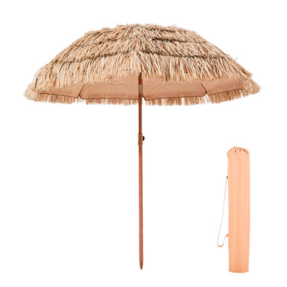 Tiki Umbrella Thatched Patio Umbrella 6 ft Poolside Patio Beach Umbrella
