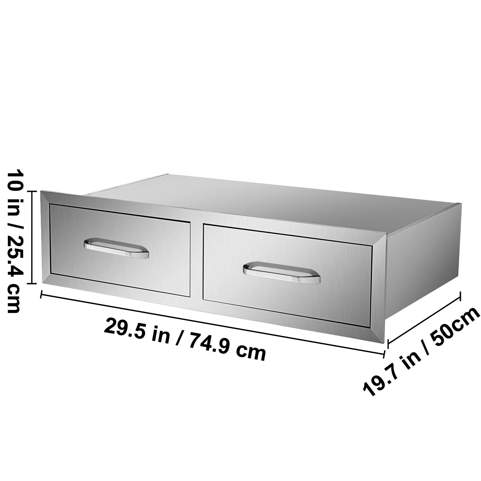 Stainless Steel BBQ Drawers - 29.5" Outdoor Kitchen Drawer