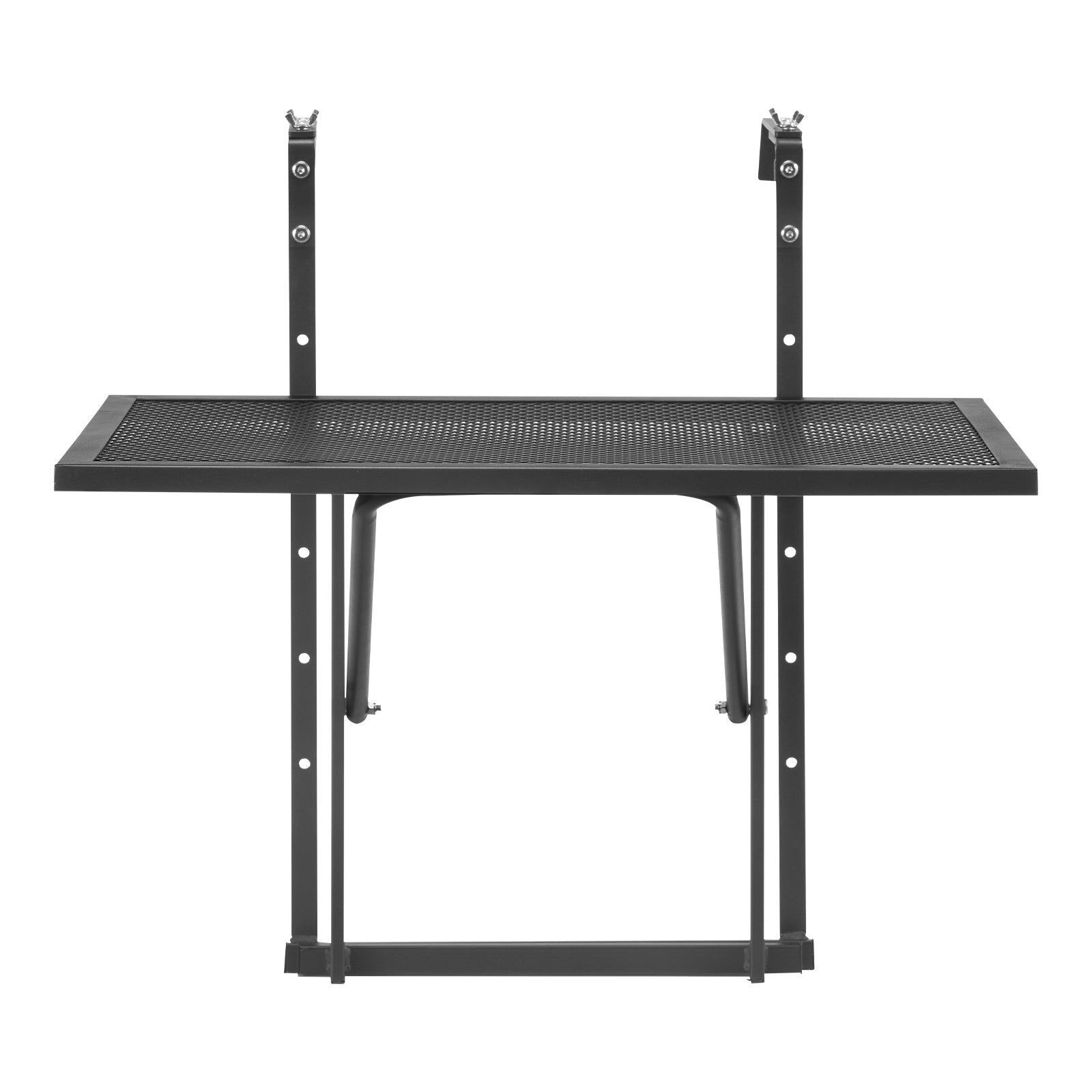 Outdoor Metal Balcony Table - 19 x 24 Inch Folding Railing Table