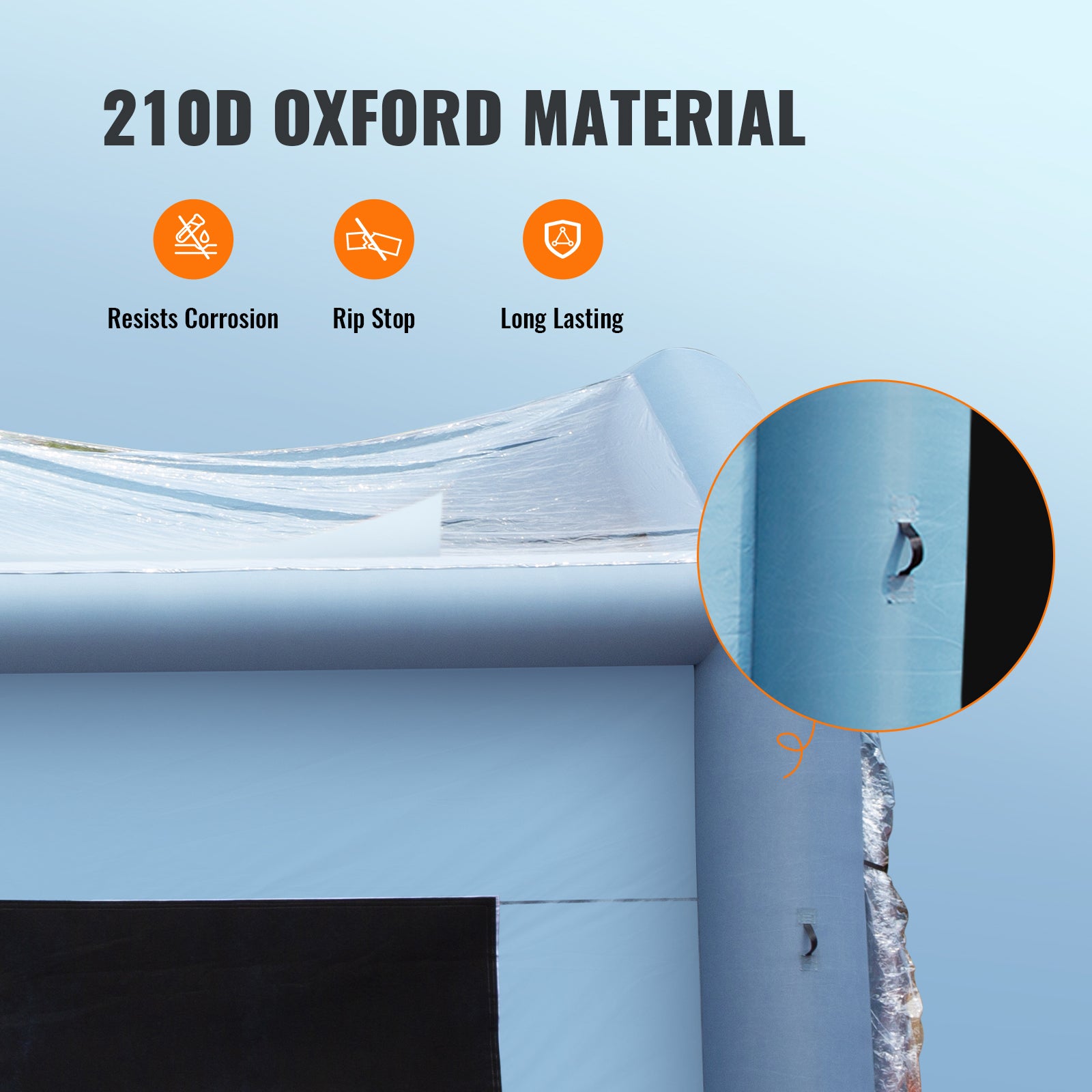 33x20ft Inflatable Paint Booth - Blue Oxford Fabric