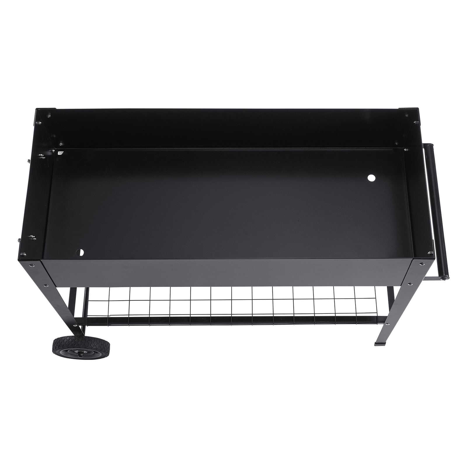 Black Iron Raised Garden Bed for Patio and Poolside Gardening