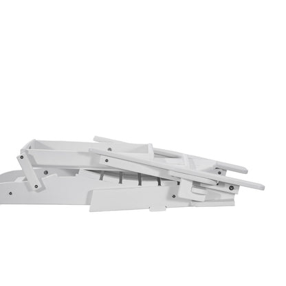 Folding Adirondack Chairs Set of 2 - White HDPE Weather Resistant for Outdoor