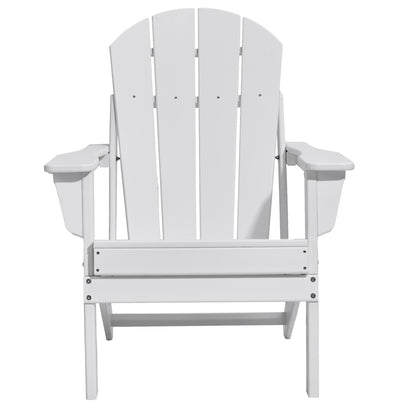 Adirondack Chair Plastic Set of 2 All-Weather Folding Fire Pit White