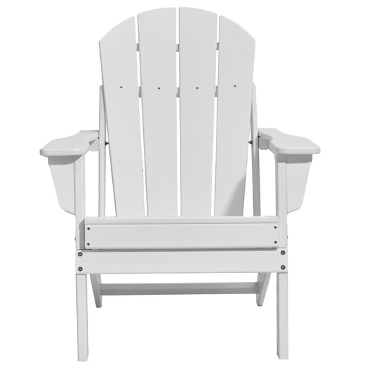 Adirondack Chair Plastic Set of 2 All-Weather Folding Fire Pit White