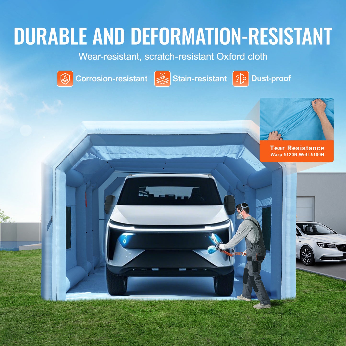 33 Foot Inflatable Paint Booth - Truck & Van Spray Booth