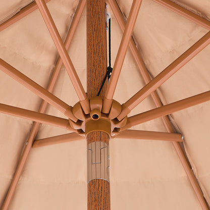 9 Ft Natural Polypropylene Tiki Umbrella for Poolside Patio