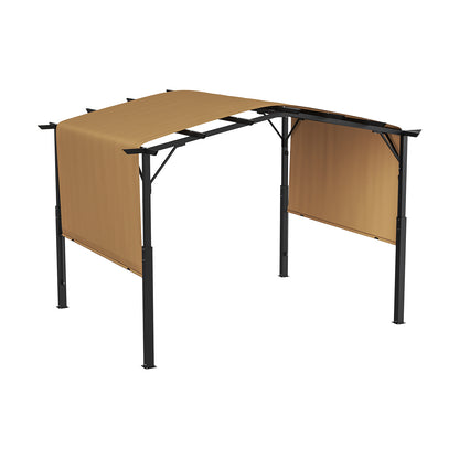 10x10 ft Black Metal Outdoor Pergola for Patio and Garden Shade