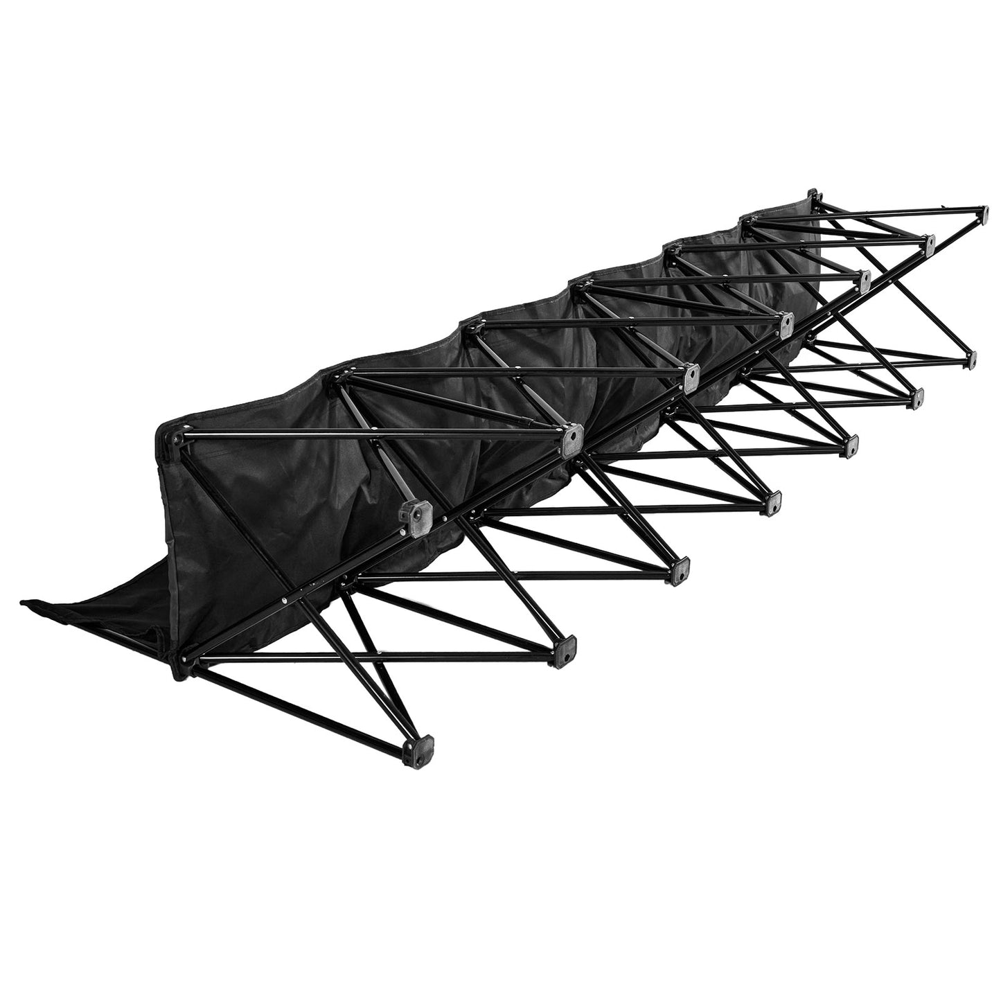 6-Person Folding Iron Bench - Outdoor Patio Seating