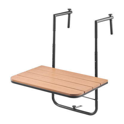 Balcony Hanging Table 25 x 24 in Outdoor Patio Railing Bar Table Adjusable
