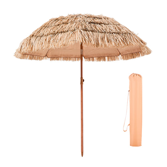 Tiki Umbrella Thatched Patio Umbrella 6.5 ft Poolside Patio Beach Umbrella