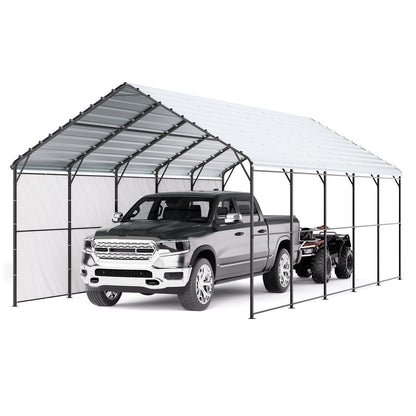 13' x 26' Metal Carport Heavy Duty Outdoor Car Shelter Garage for Boats