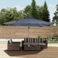 11FT Patio Umbrella Outdoor Square Double Top Umbrella in Gray (without Umbrella Base)