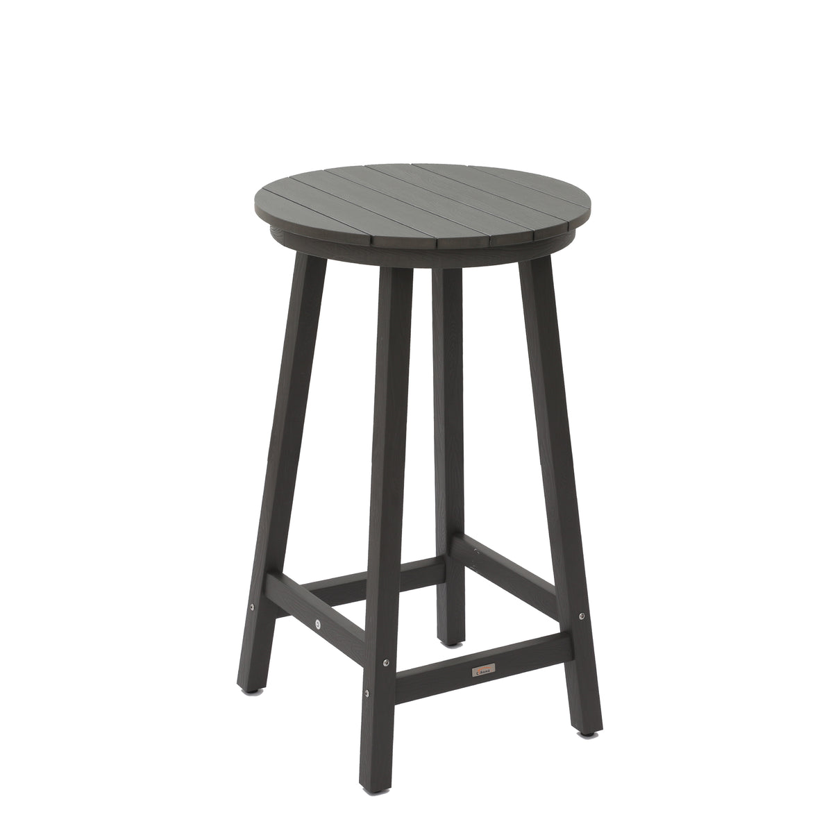 Durable Gray Polypropylene Outdoor Bar Table for Poolside and Garden