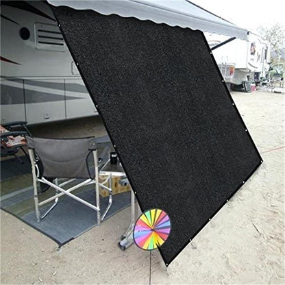 8 ft Black Fabric Shade Panel for Poolside or Garden Use