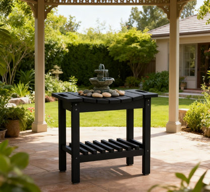 Storage Shelf Bench,Non-Slip Pads Bench for Indoor Outdoor,Waterproof Shower Stool with Handle