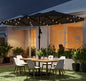 Easy to Use Double-Sided Parasol with Base,Patio Parasol with LED Solar Lights,Parasol Double-Sided Sun Umbrella