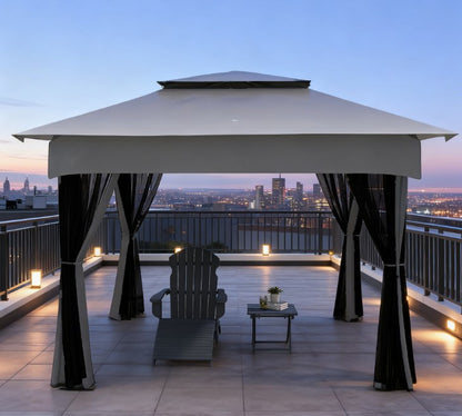 Easy to Setup Foldable Gazebo,Outdoor Patio Pop Up Canopy Gazebo Shelter with Zipper Netting,Carry Bag