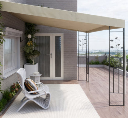 Metal Patio Canopy with Drainage Holes,Outdoor Pergola Canopy,for Backyard, Garden