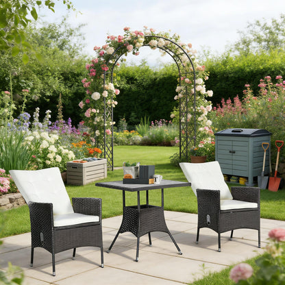 Stylish Style Rattan Furniture Set,3 Piece Patio Bistro Set