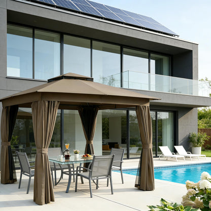 Stylish Canopy Shelter,Outdoor Gazebo,Soft Top Gazebo